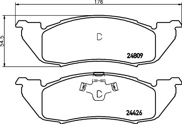 MINTEX MDB2524 Brake Pad Set, disc brake